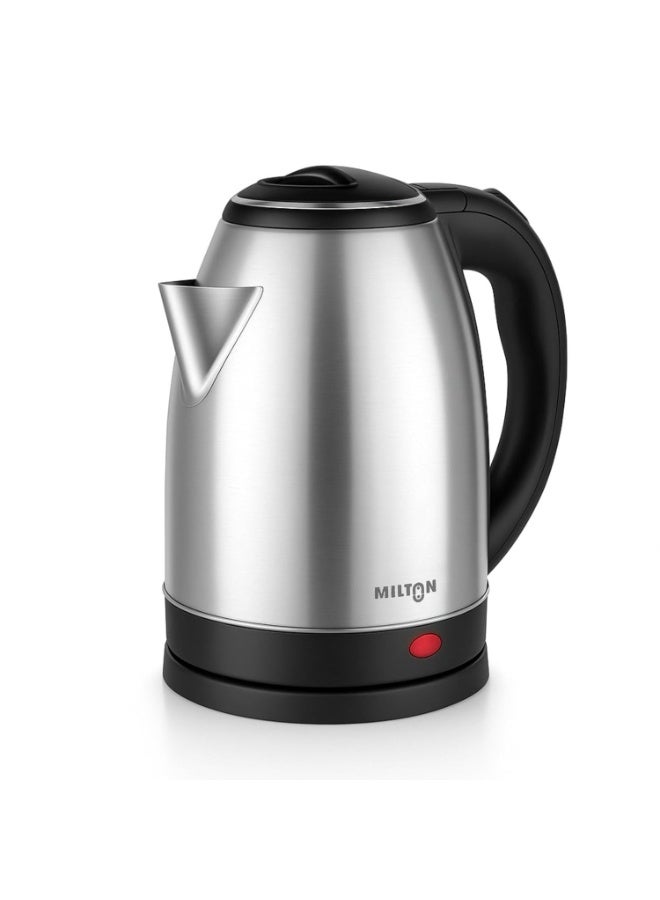 Milton Rapid Electric Kettle 1.8L | 1500 Watts | Stainless Steel Hot Water portable Electric Kettle for Home, Office | Auto Shut-Off with Wide Mouth | Cool-touch Handle and Single-Touch Lid Lock